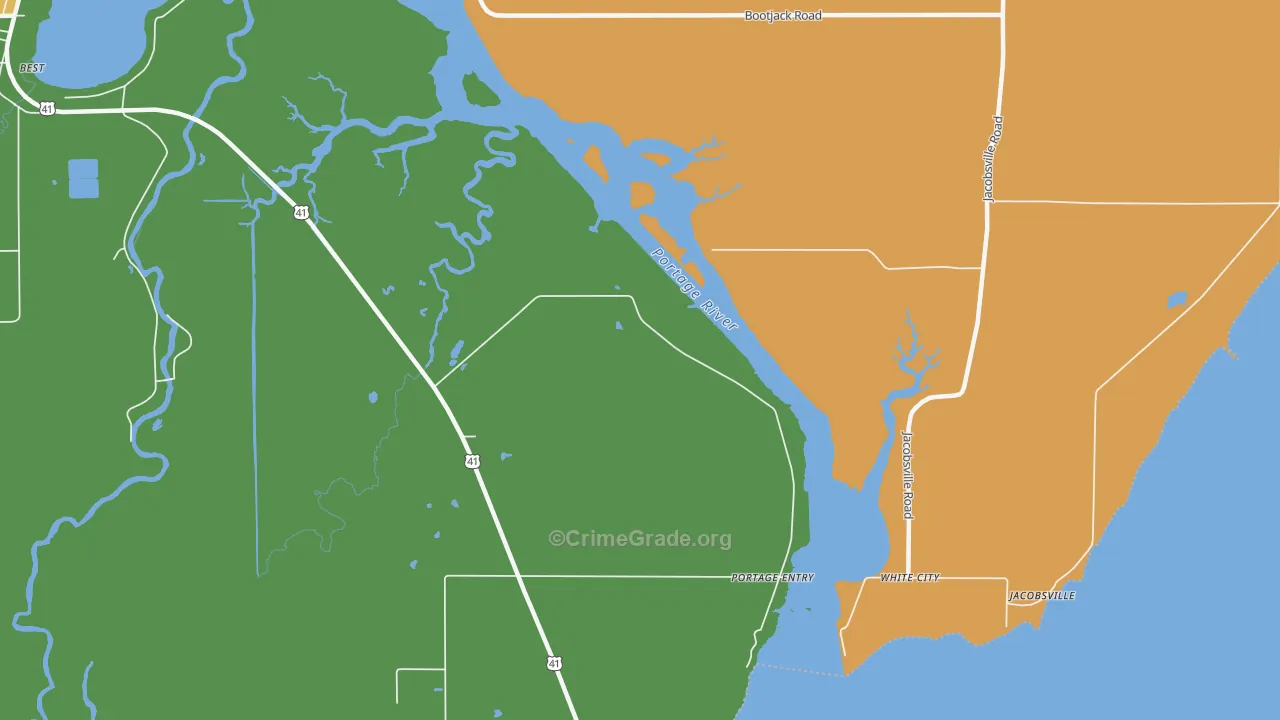 Portage Entry, MI Map of Murder Rates