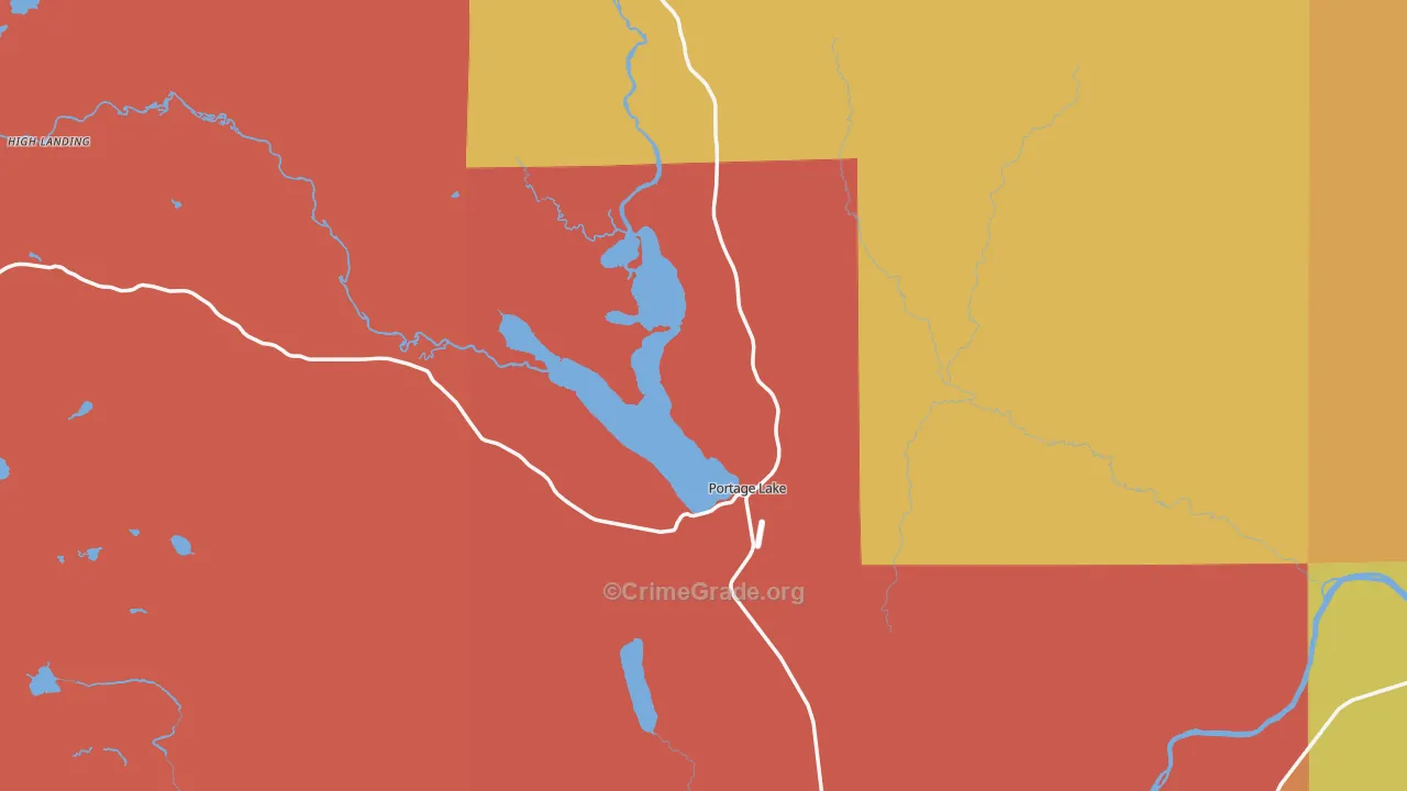 Portage, ME Map of Murder Rates