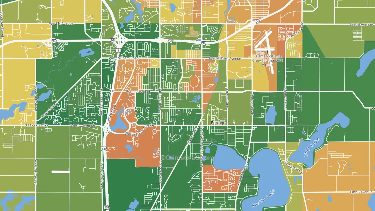 Portage, MI Map of Murder Rates