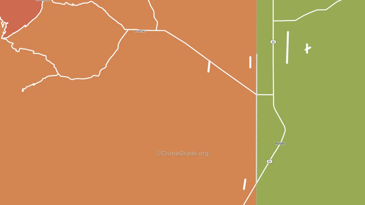 Portal, AZ Map of Murder Rates