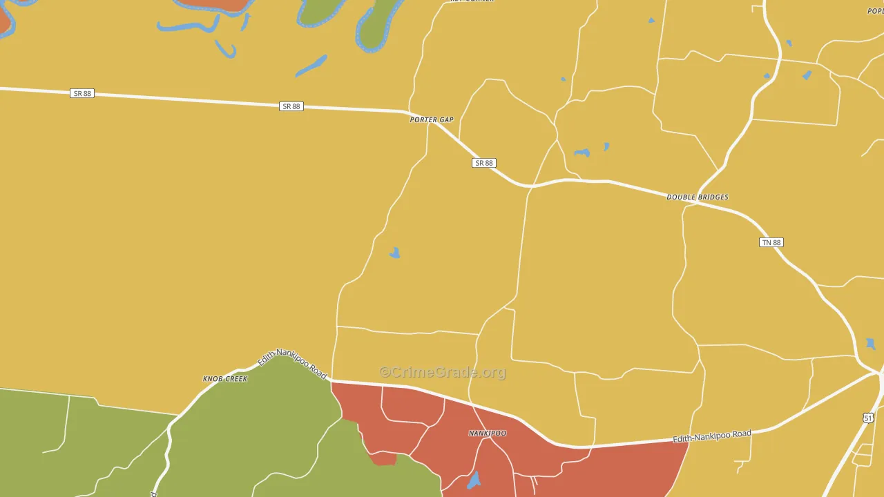 Porter Gap, TN Map of Murder Rates