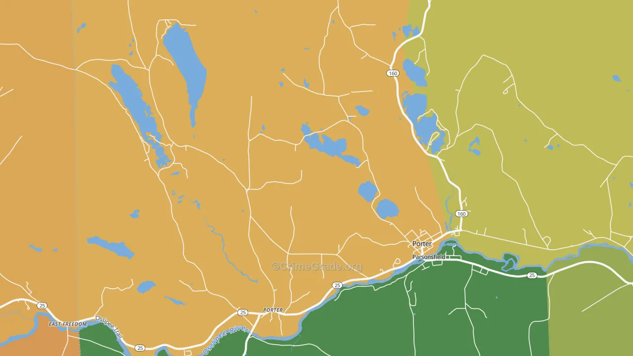 Porter, ME Map of Murder Rates