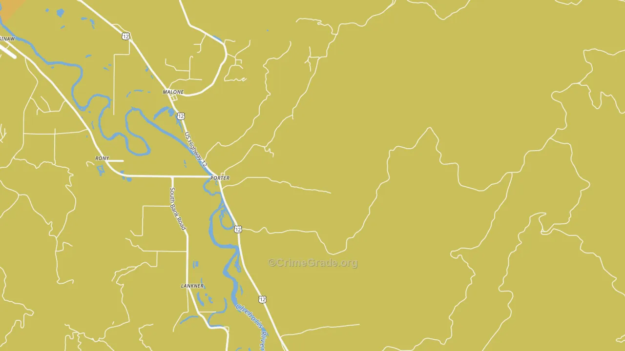 Porter, WA Map of Murder Rates
