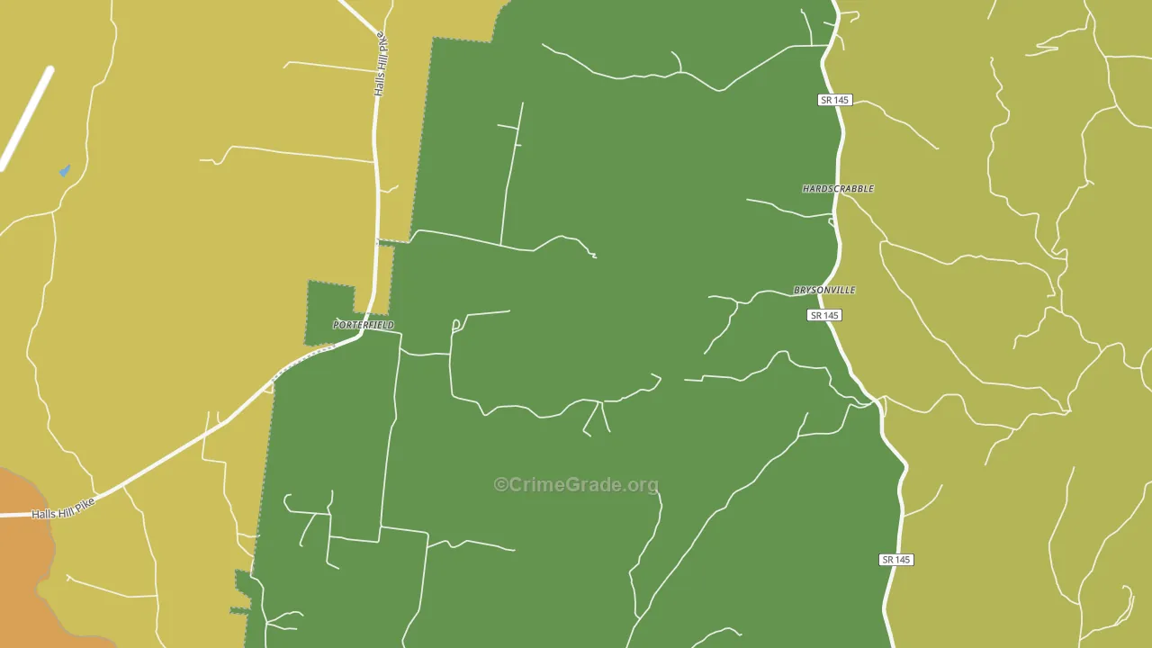 Porterfield, TN Map of Murder Rates