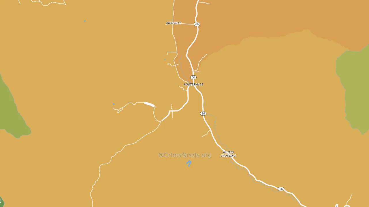 Porterville, UT Map of Murder Rates
