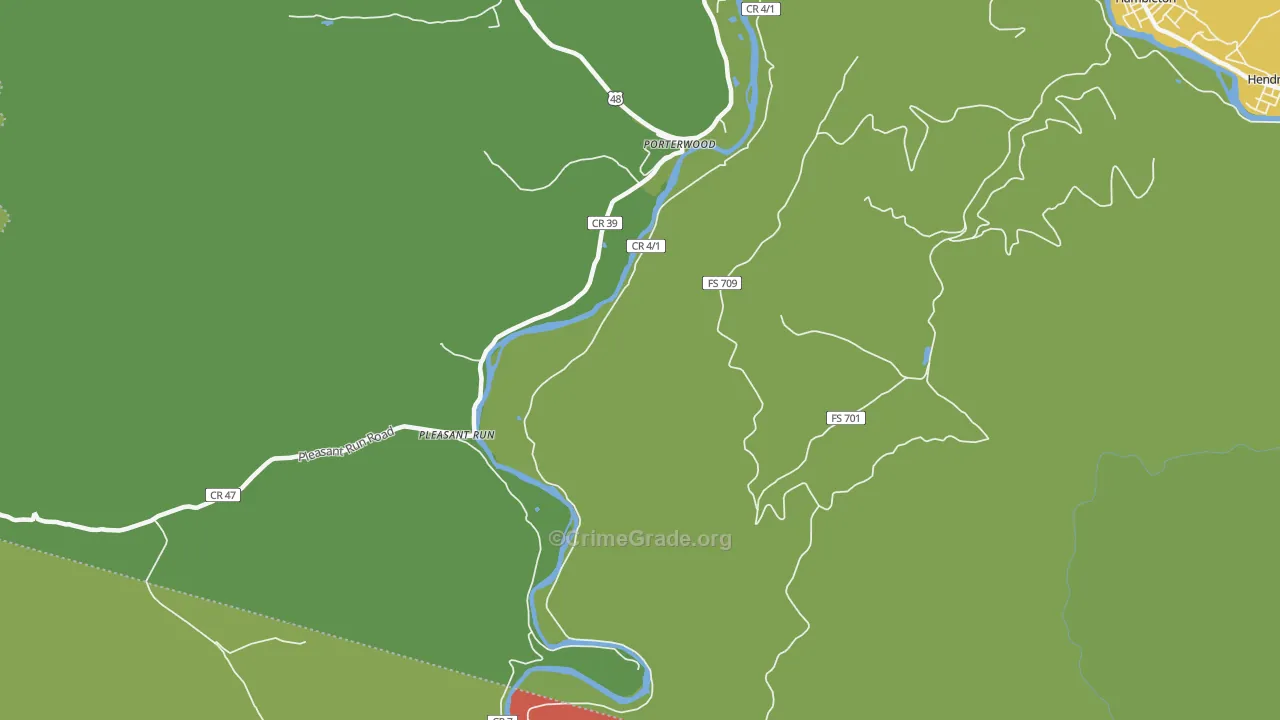 Porterwood, WV Map of Murder Rates
