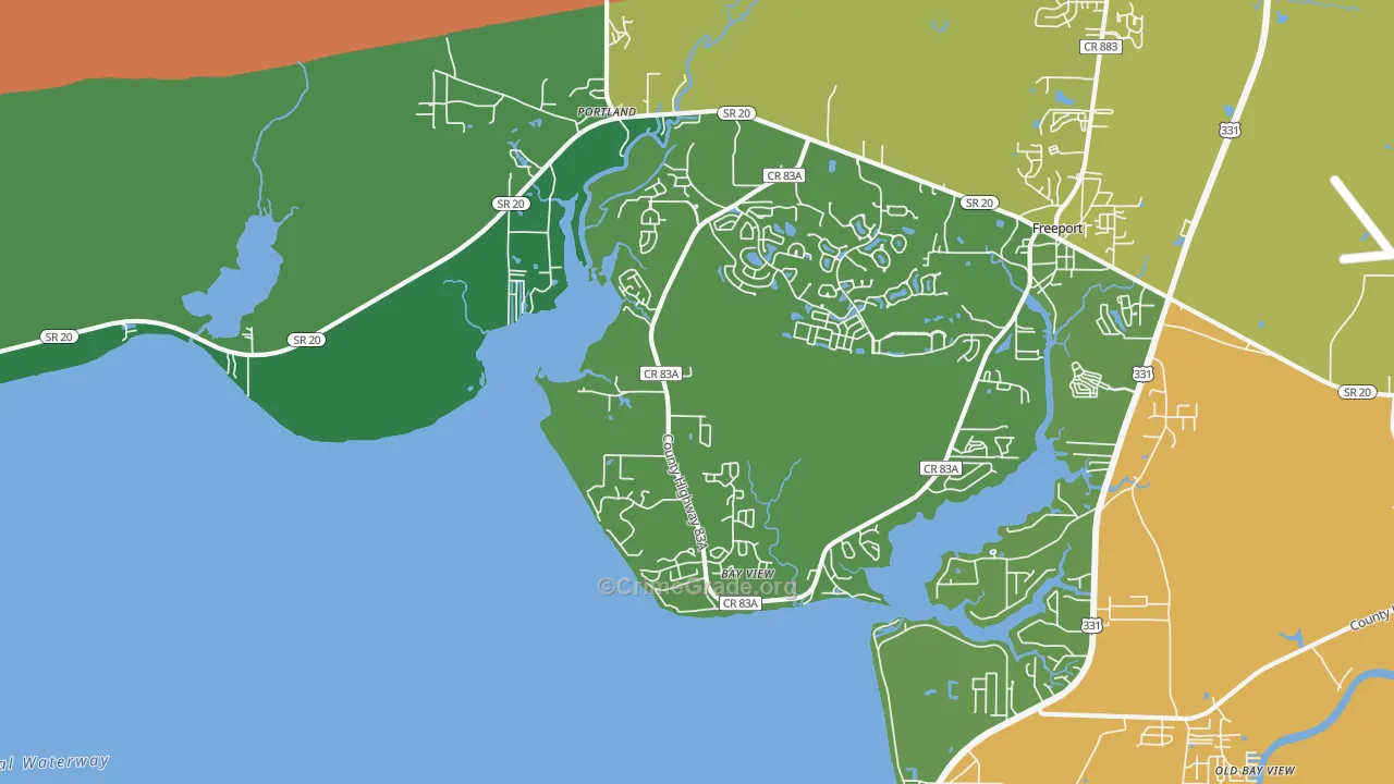 Portland, FL Map of Murder Rates