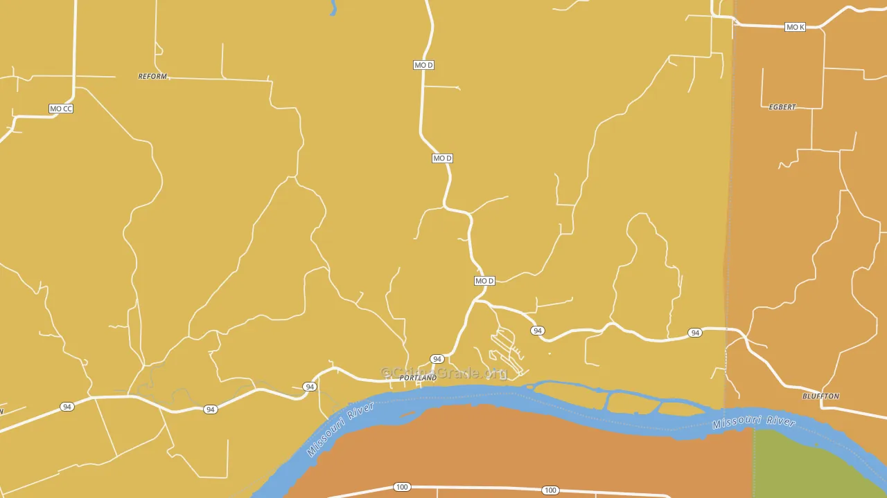 Portland, MO Map of Murder Rates