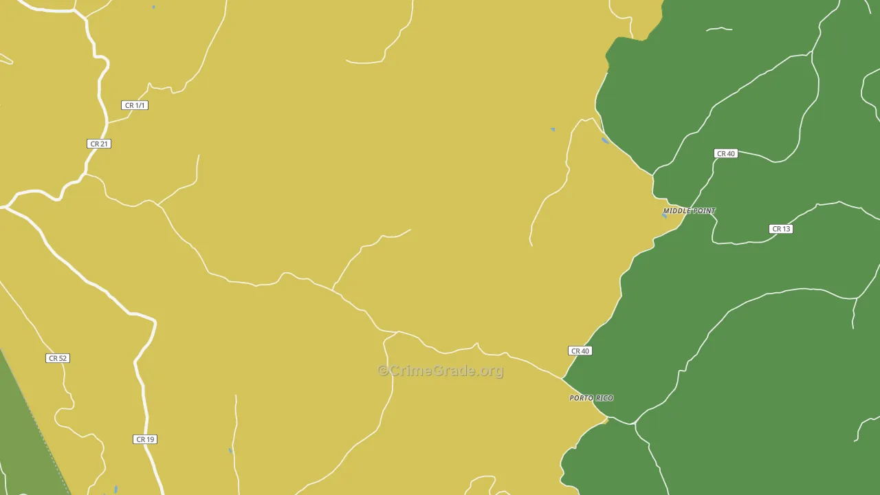 Porto Rico, WV Map of Murder Rates