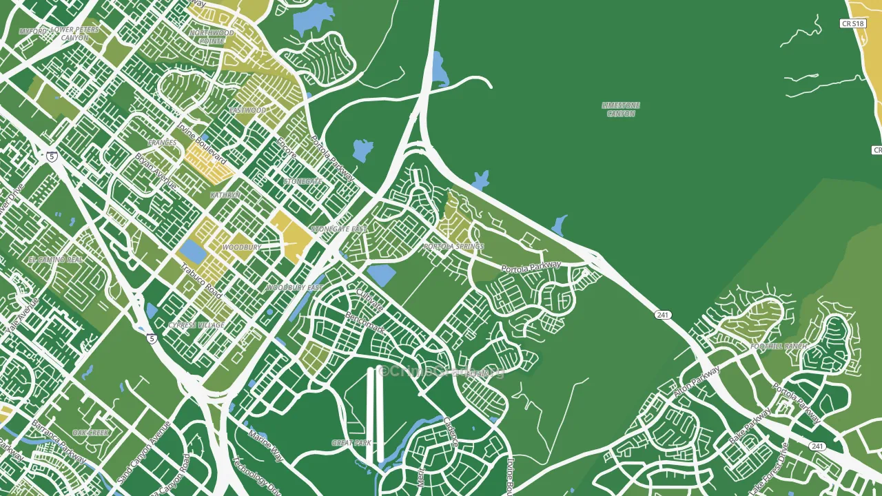 Portola Springs, Irvine, CA Map of Murder Rates