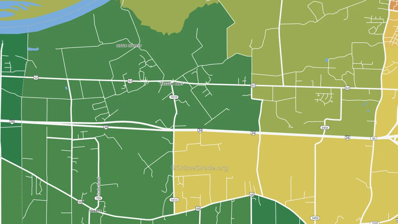 Possum Trot, KY Map of Murder Rates