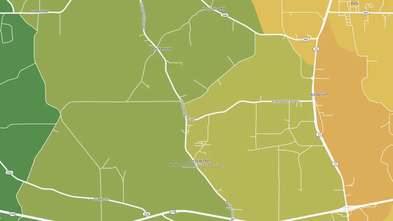 Possum Trot, MS Map of Murder Rates