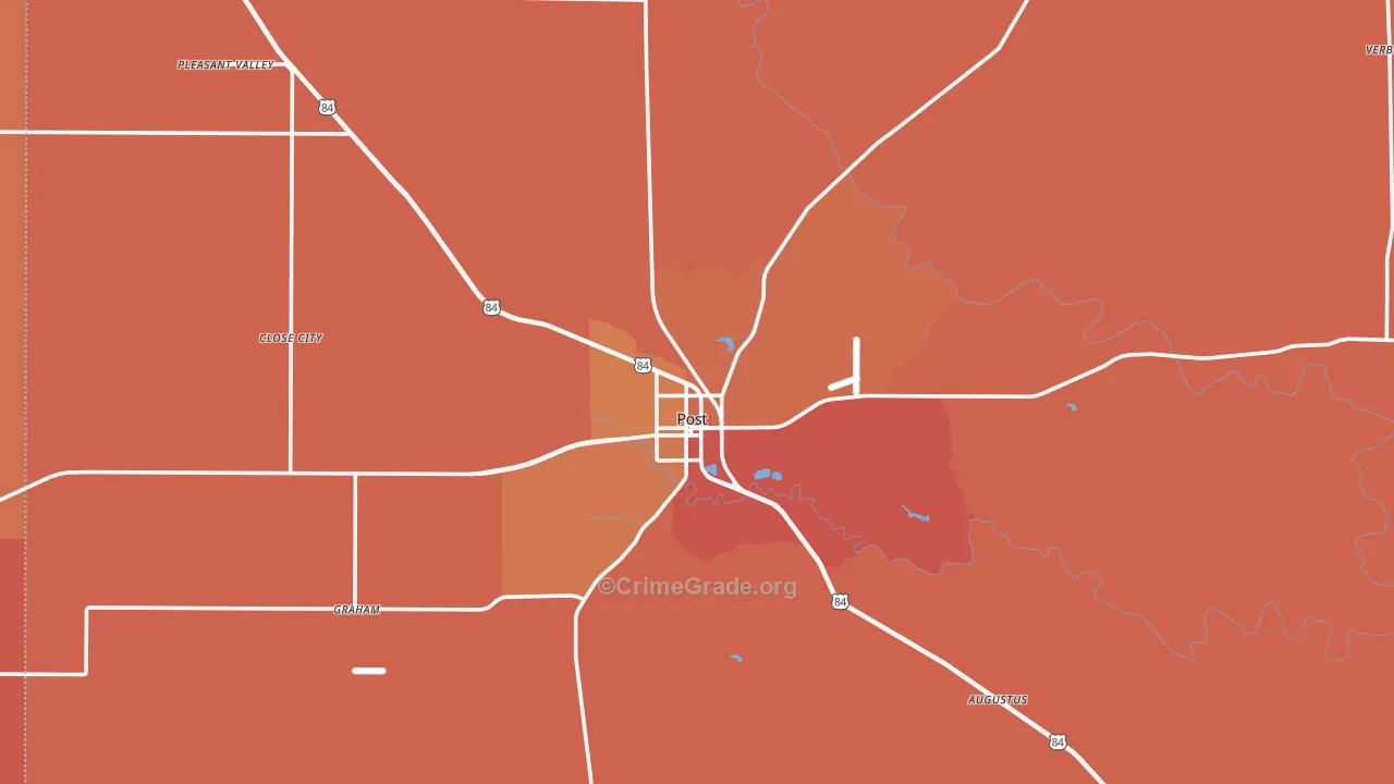 Post, TX Map of Murder Rates