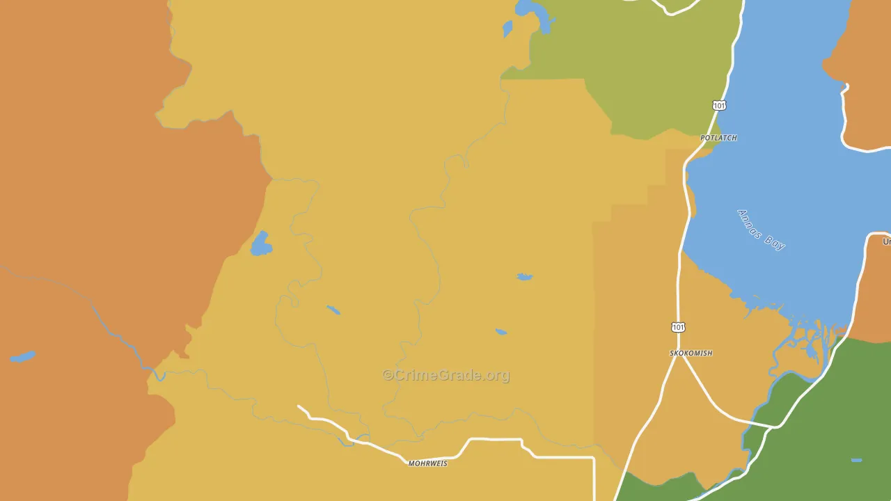 Potlatch, WA Map of Murder Rates