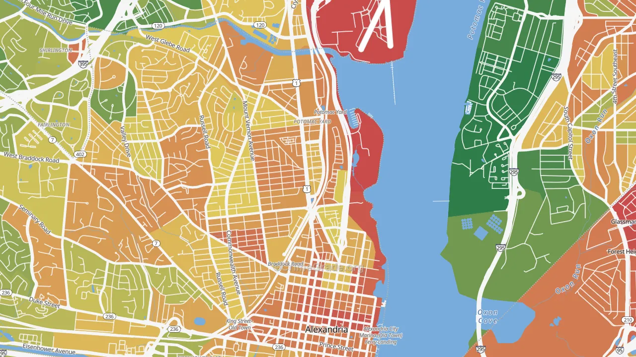 Potomac Yard-Potomac Greens, Alexandria, VA Map of Murder Rates
