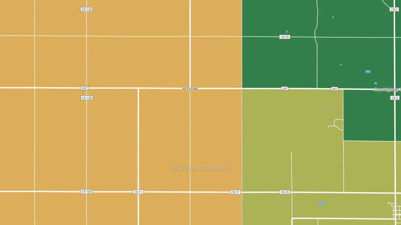 Potsdam, MN Map of Murder Rates