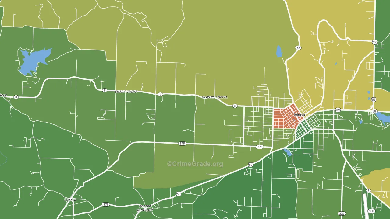 Potter Junction, AR Map of Murder Rates
