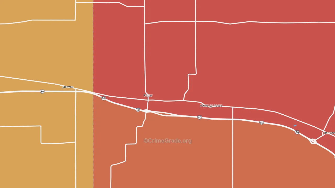 Potter, NE Map of Murder Rates