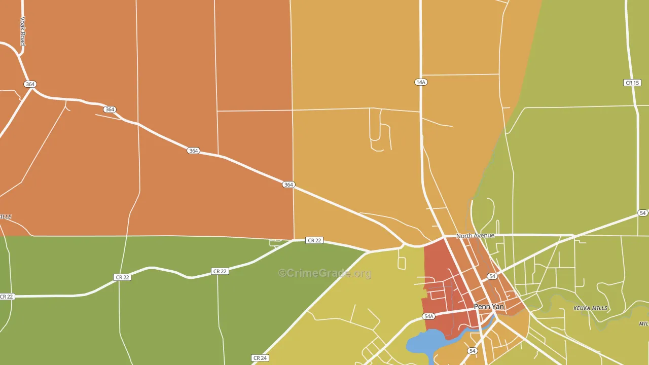 Potter, NY Map of Murder Rates