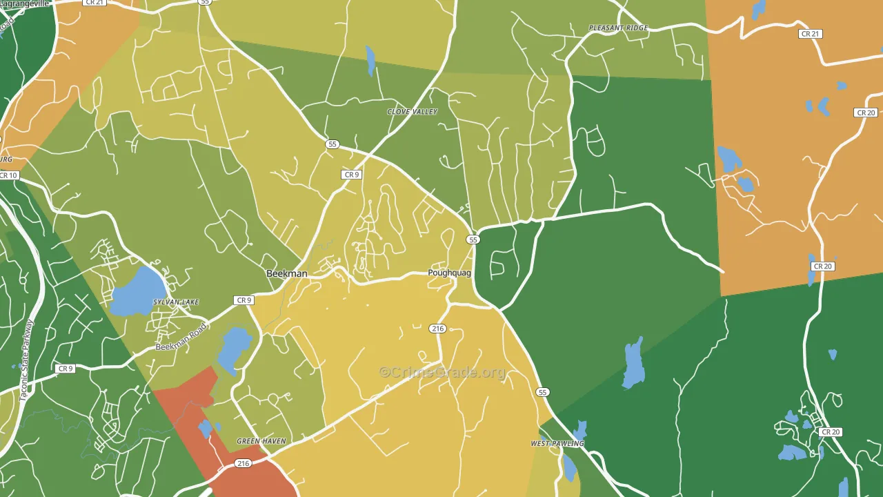Poughquag, NY Map of Murder Rates
