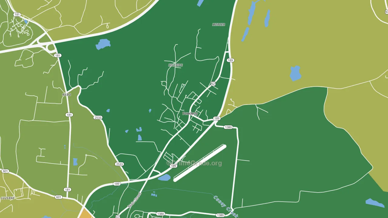 Powderly, KY Map of Murder Rates