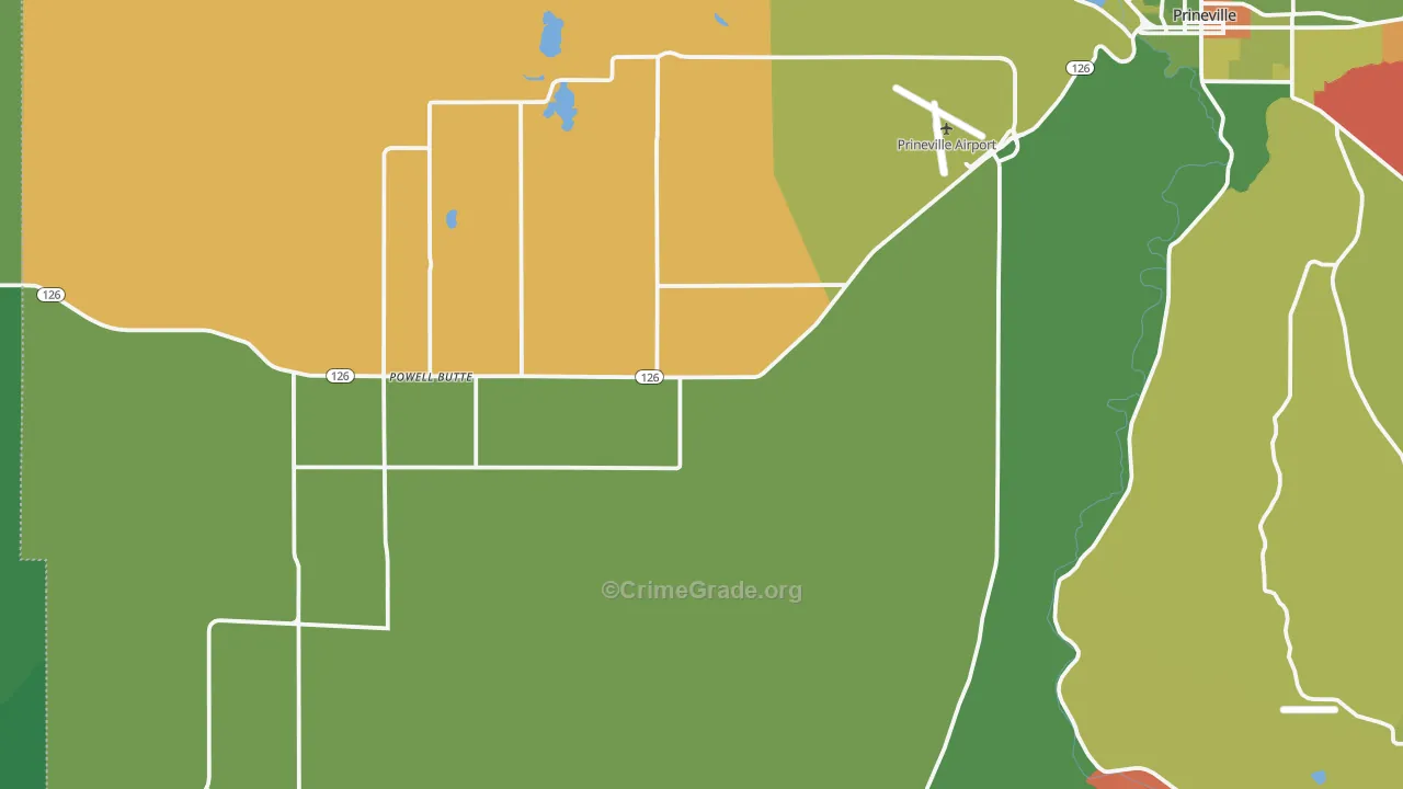 Powell Butte, OR Map of Murder Rates