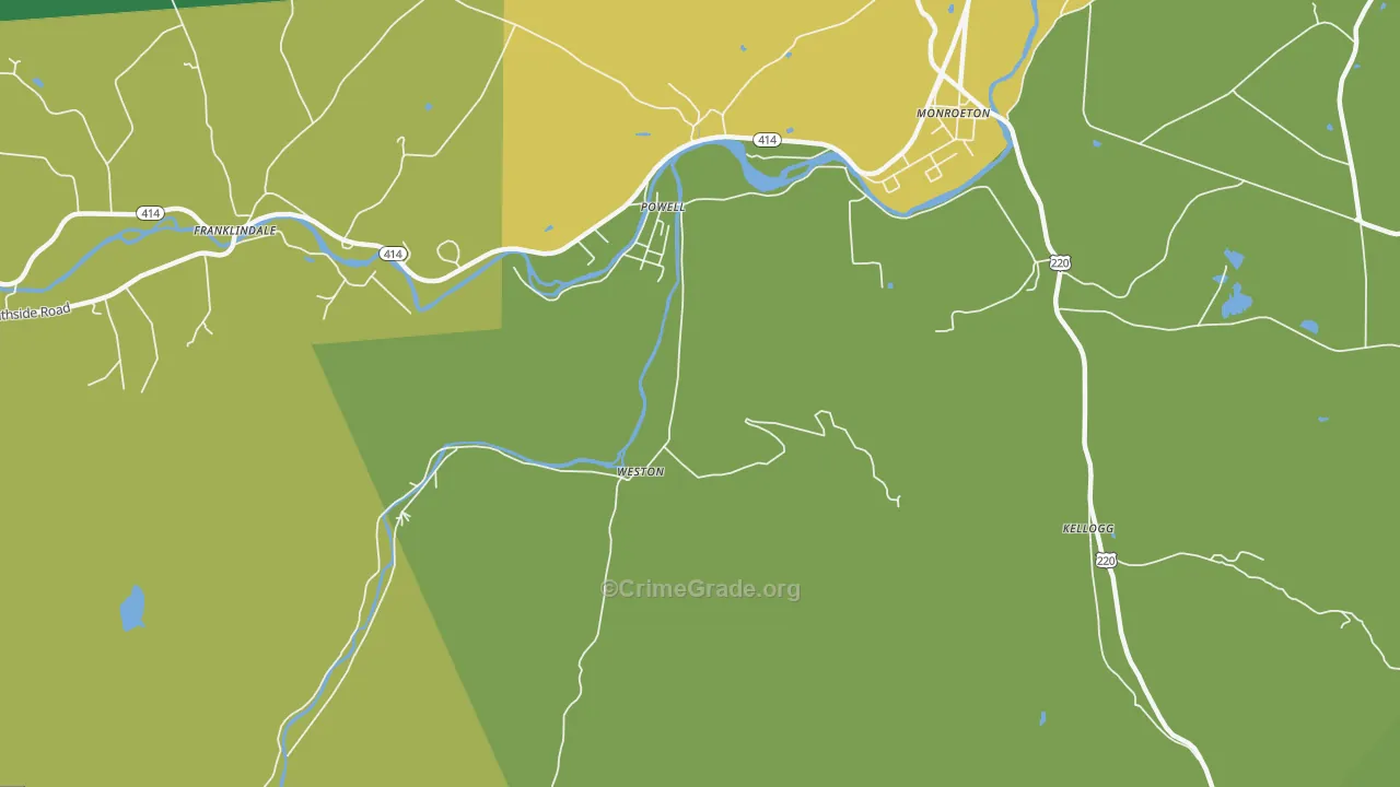 Powell, PA Map of Murder Rates
