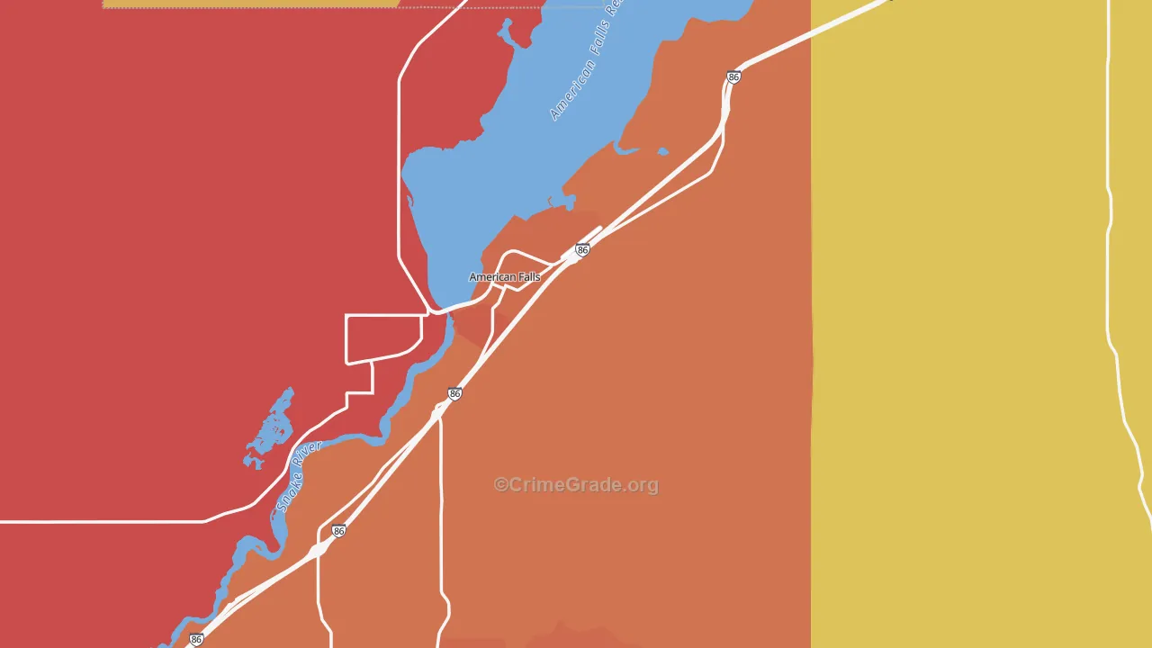 Power County, ID Map of Murder Rates