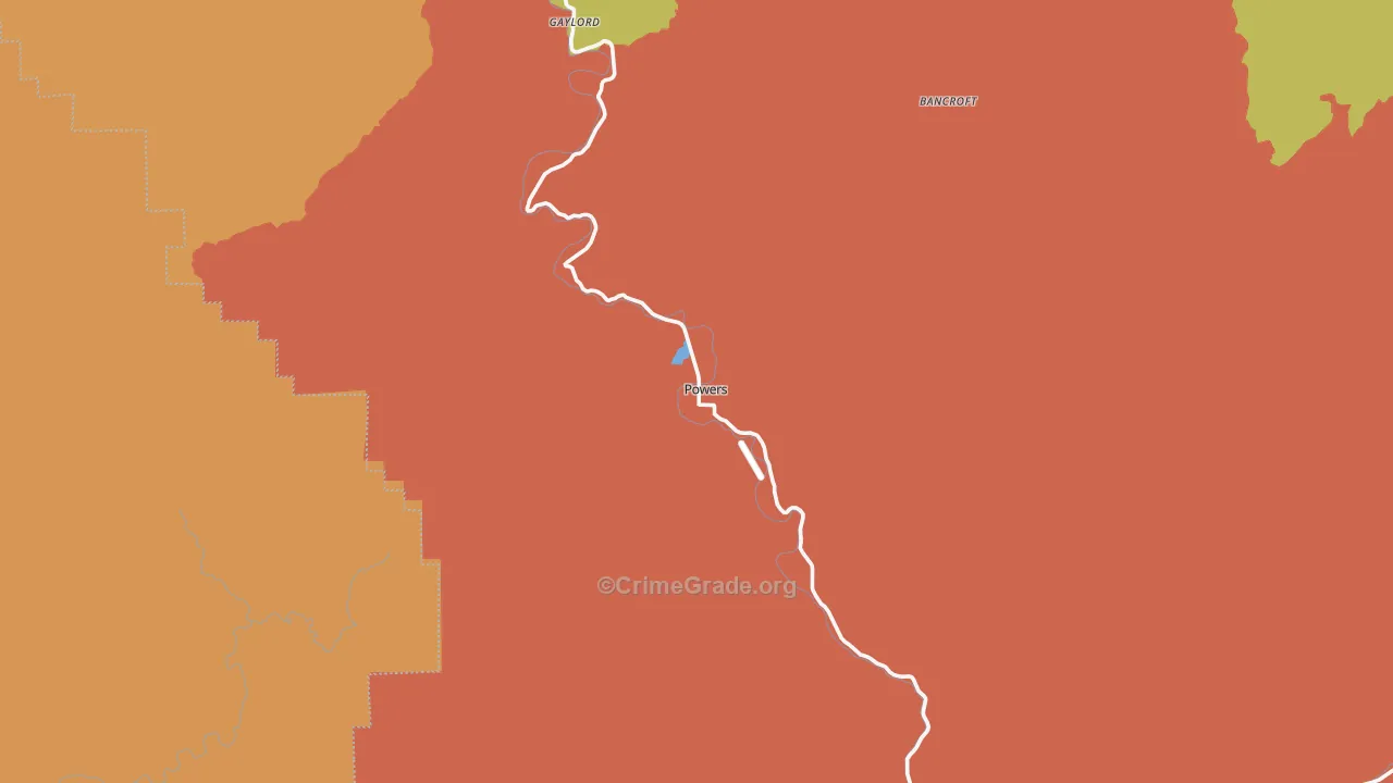 Powers, OR Map of Murder Rates