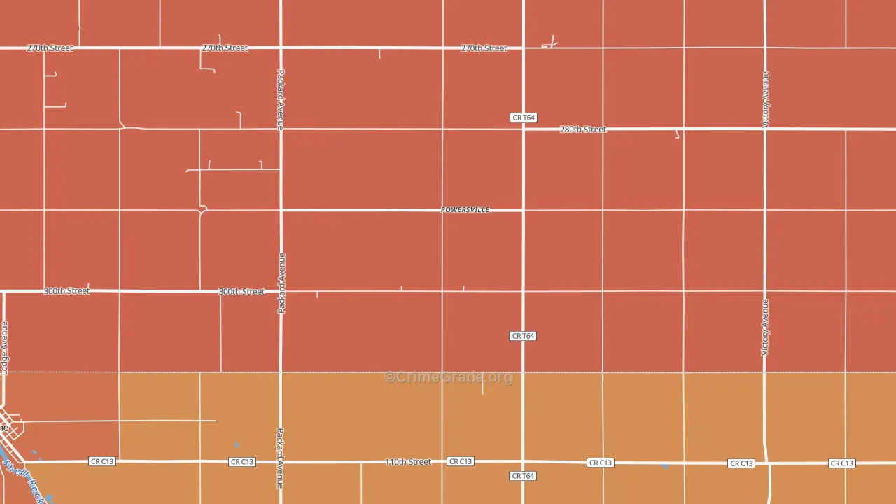 Powersville, IA Map of Murder Rates