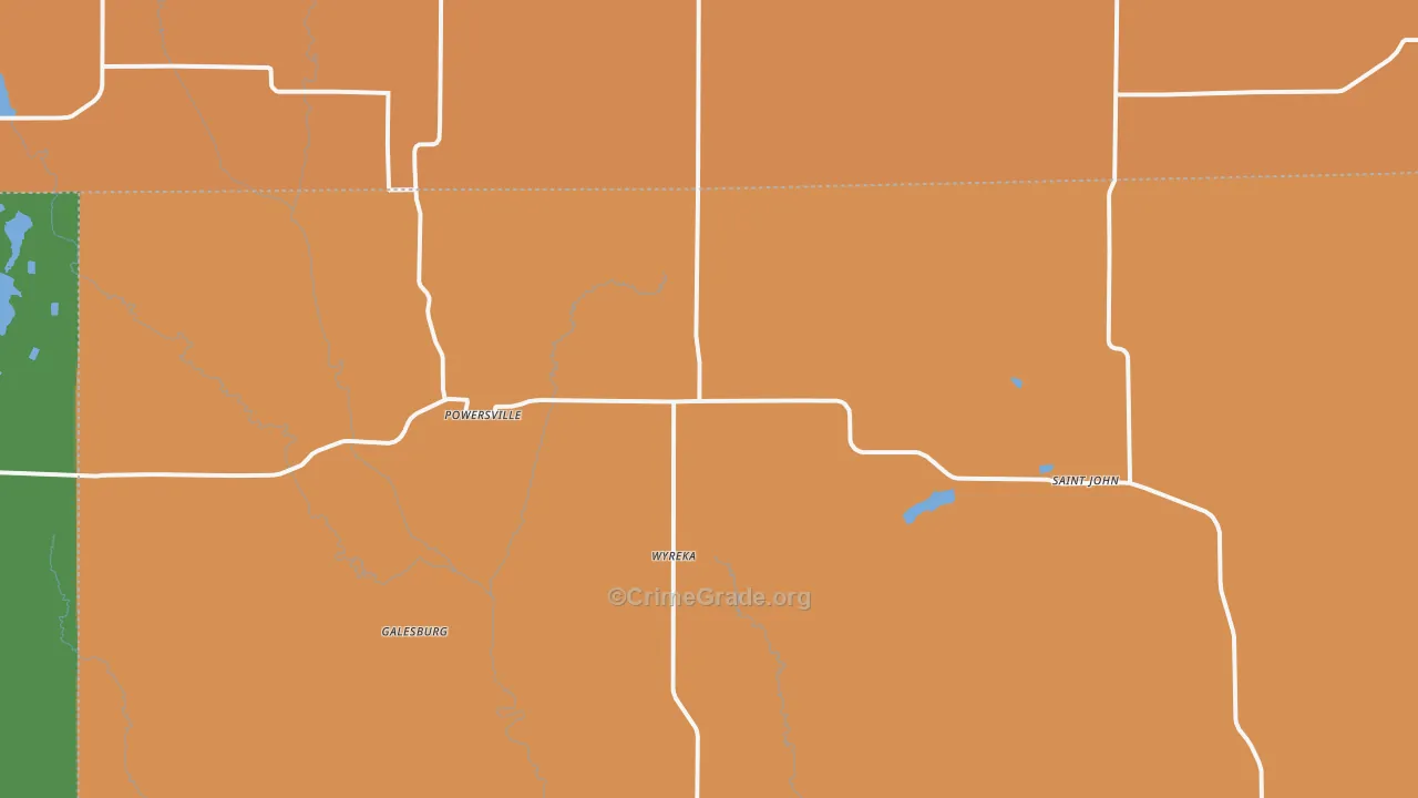 Powersville, MO Map of Murder Rates
