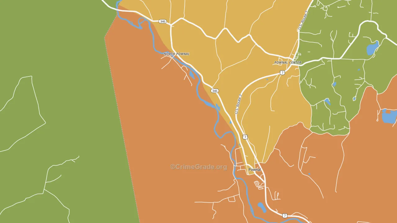 Pownal Center, VT Map of Murder Rates