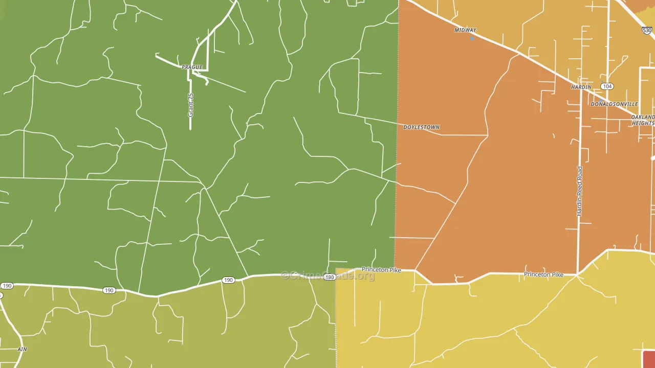 Prague, AR Map of Murder Rates