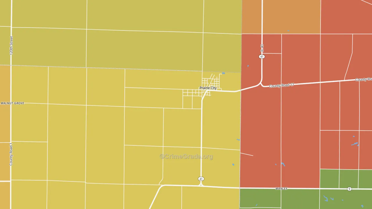 Prairie City, IL Map of Murder Rates
