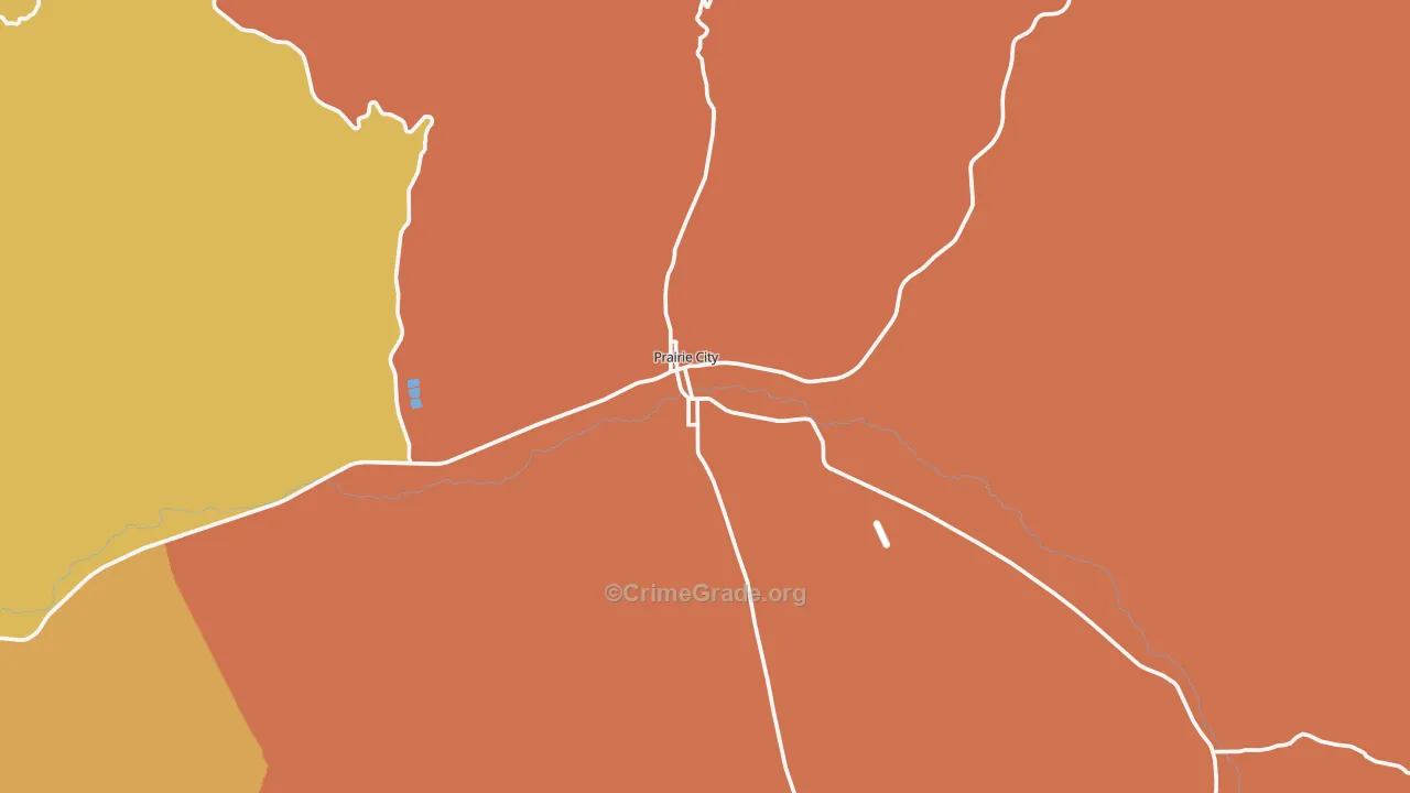 Prairie City, OR Map of Murder Rates