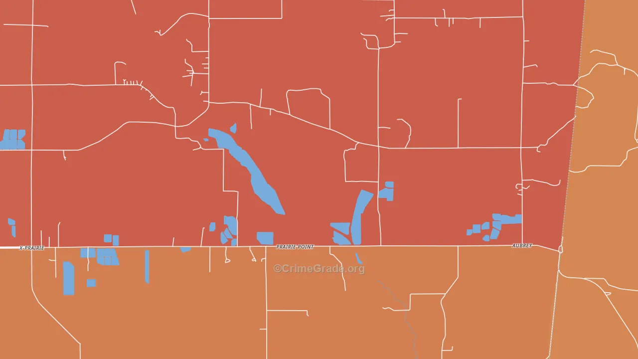 Prairie Point, MS Map of Murder Rates