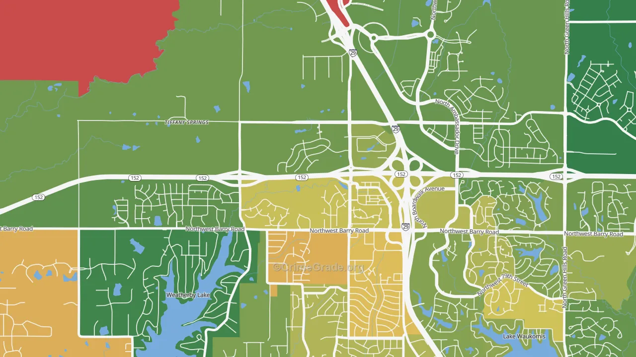 Prairie Point-Wildberry, Kansas City, MO Map of Murder Rates
