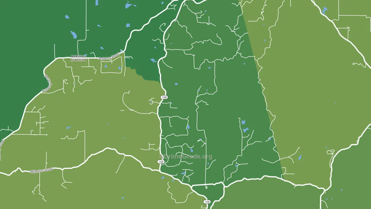 Prather, CA Map of Murder Rates