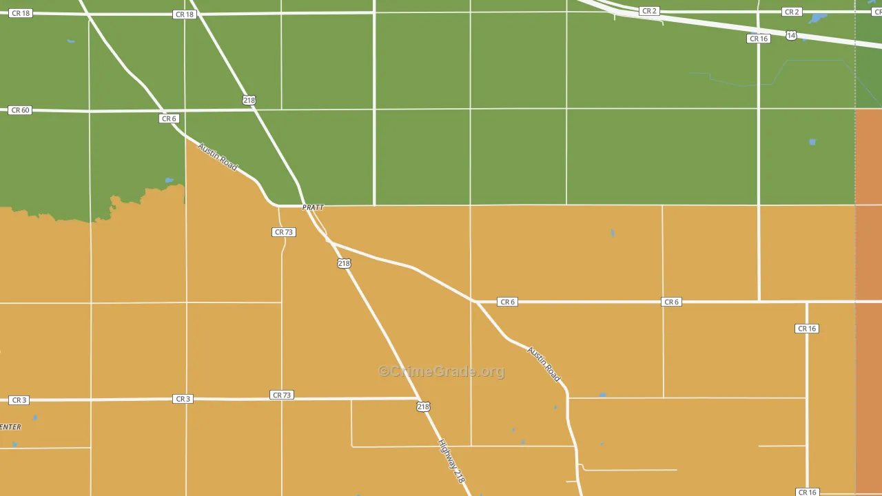 Pratt, MN Map of Murder Rates