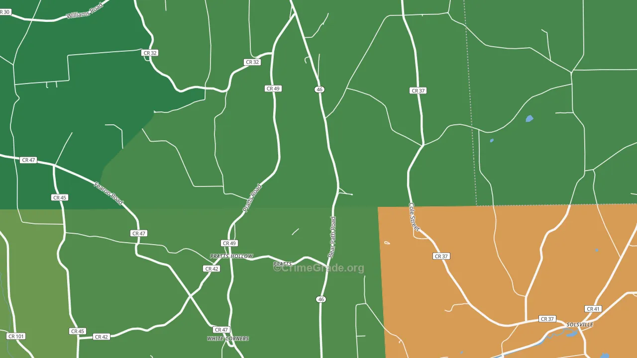 Pratts Hollow, NY Map of Murder Rates