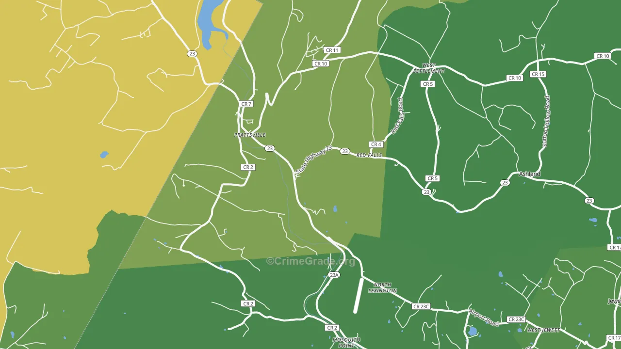 Prattsville, NY Map of Murder Rates