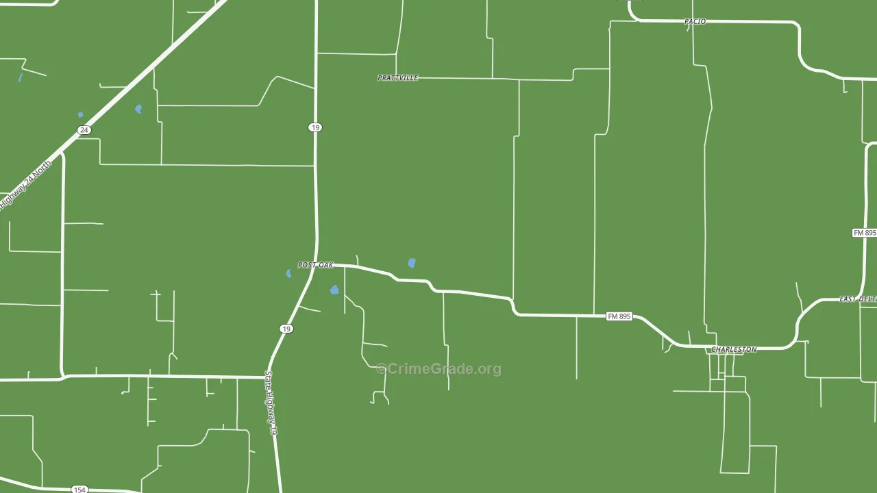Prattville, TX Map of Murder Rates