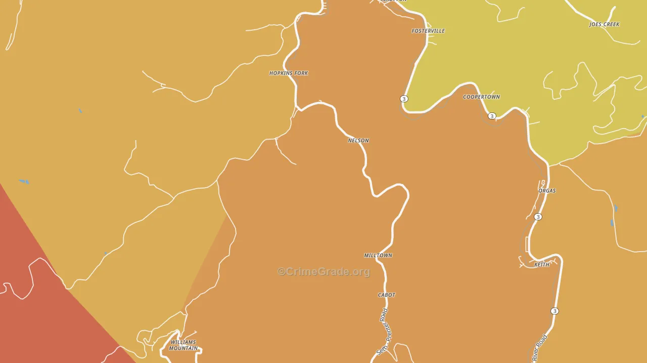 Prenter, WV Map of Murder Rates