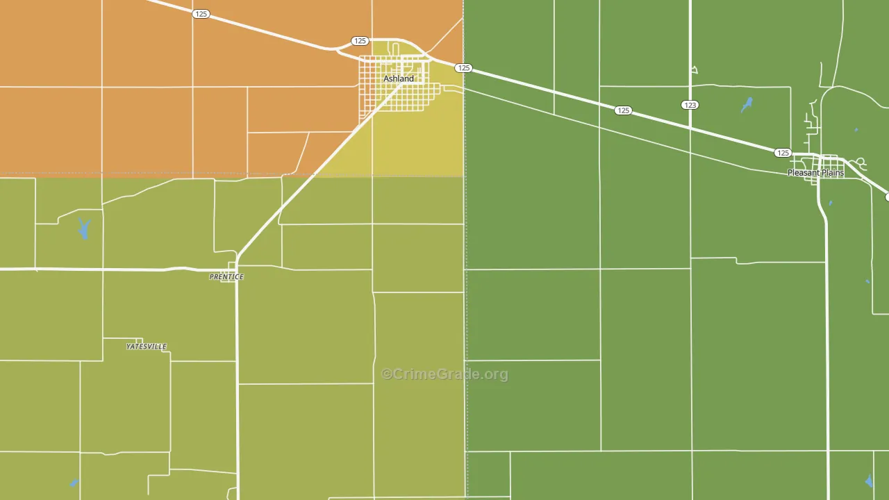Prentice, IL Map of Murder Rates