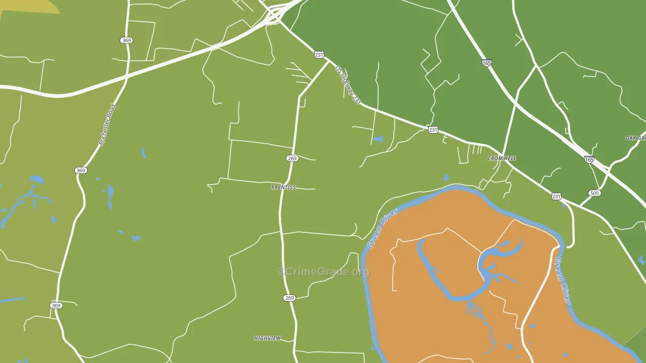 Prentiss, KY Map of Murder Rates