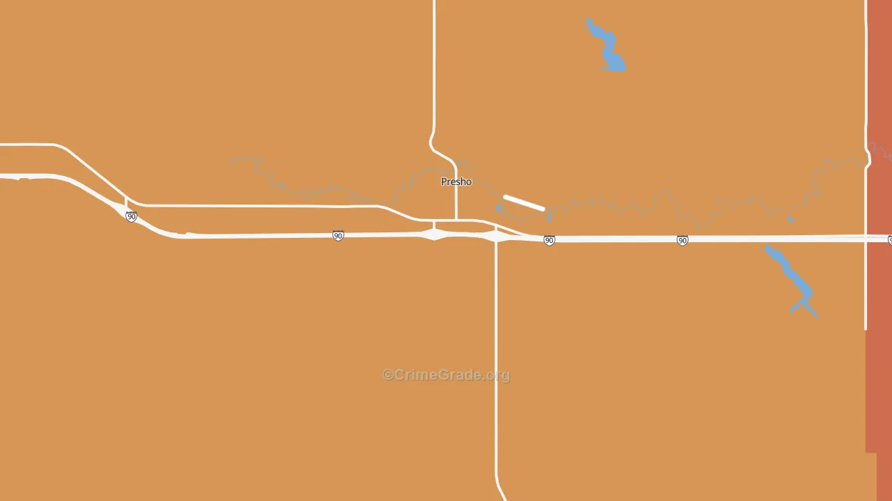 Presho, SD Map of Murder Rates
