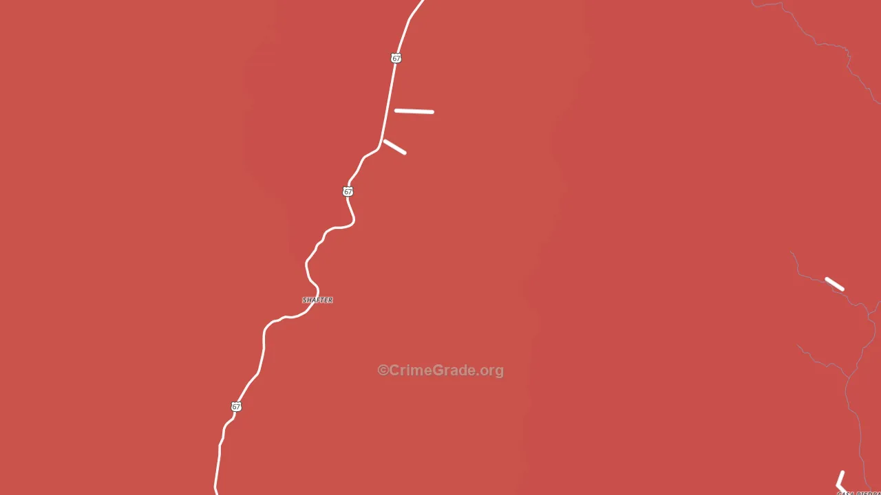 Presidio County, TX Map of Murder Rates