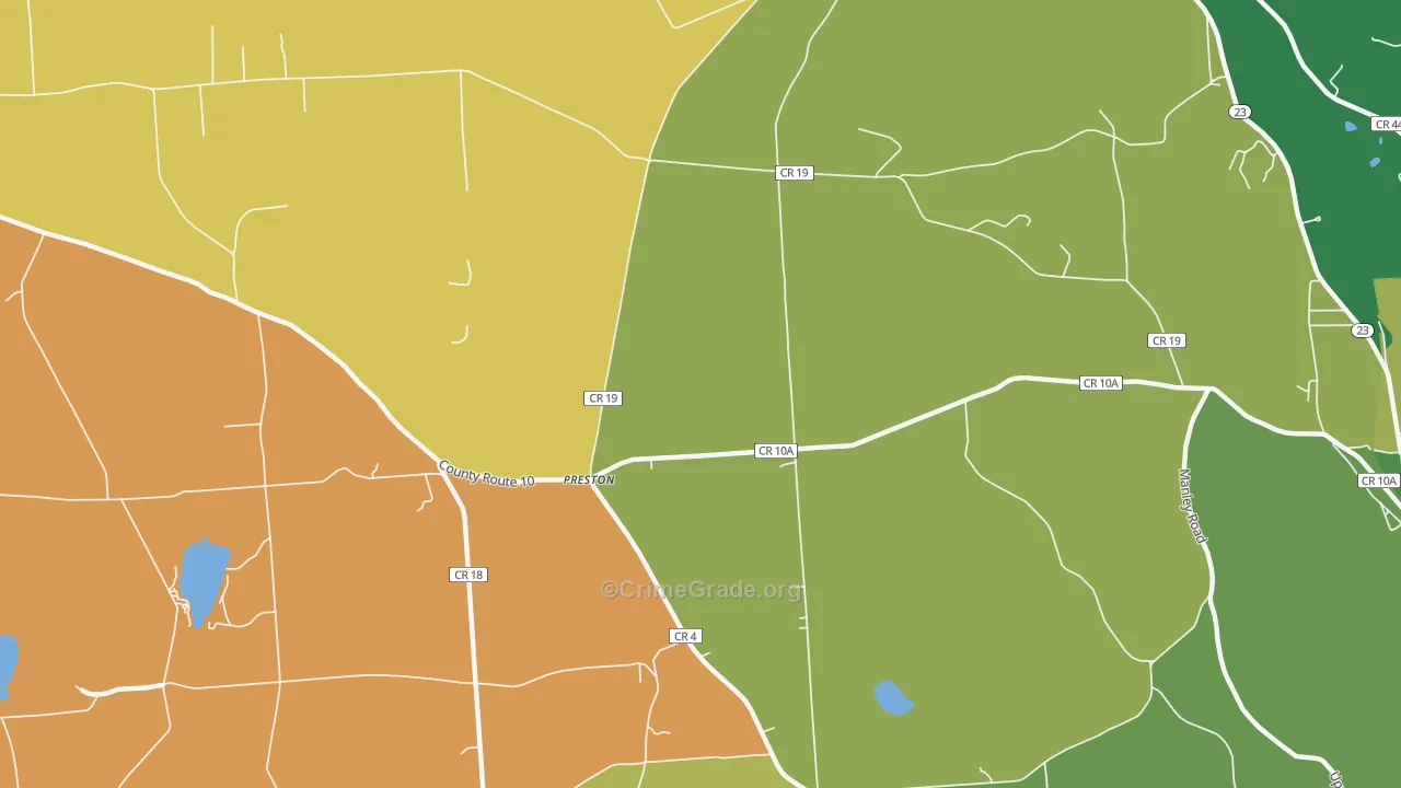 Preston, NY Map of Murder Rates