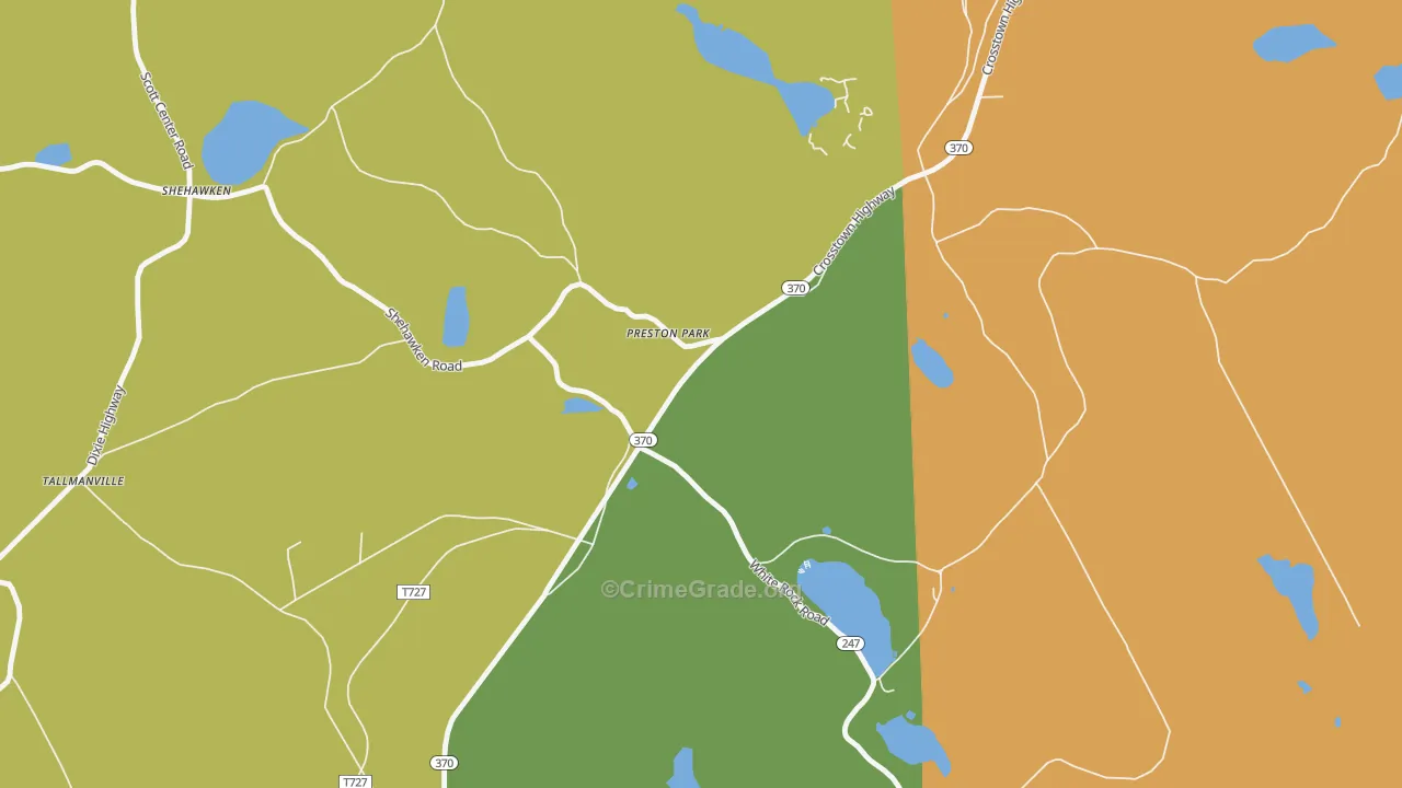 Preston Park, PA Map of Murder Rates