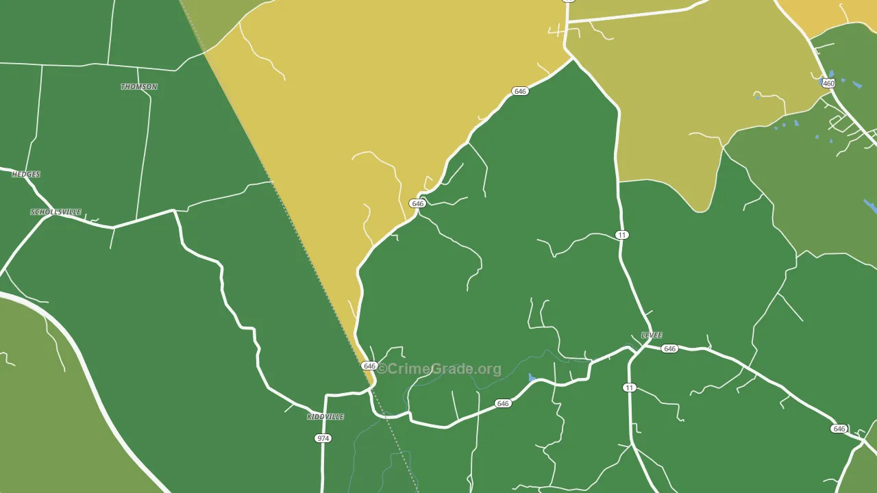 Prewitt, KY Map of Murder Rates